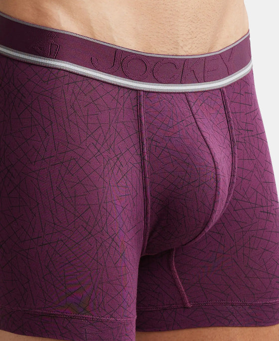 Tencel Micro Modal Elastane Printed Trunk with Natural StayFresh Properties - Potent Purple-6