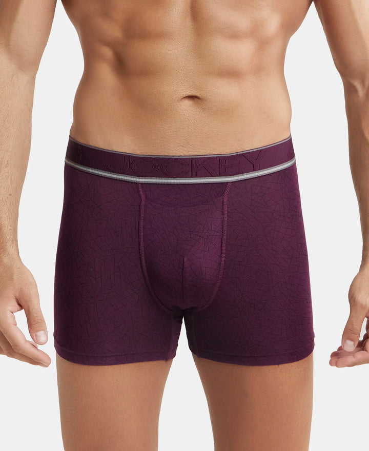 Tencel Micro Modal Elastane Printed Boxer Brief with Natural StayFresh Properties - Potent Purple-1