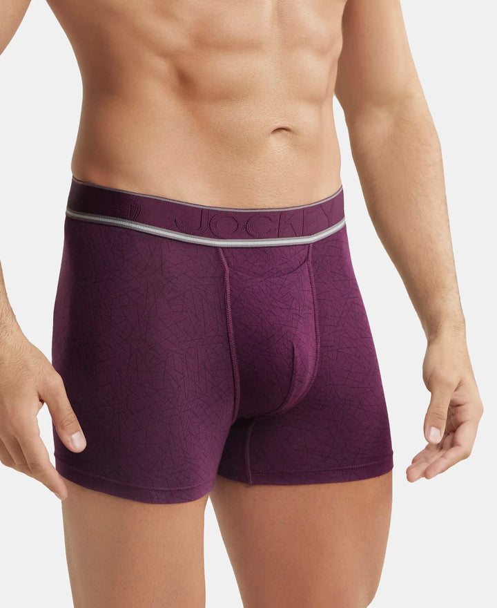 Tencel Micro Modal Elastane Printed Boxer Brief with Natural StayFresh Properties - Potent Purple-2