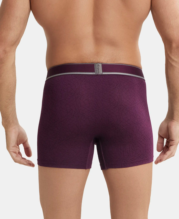 Tencel Micro Modal Elastane Printed Boxer Brief with Natural StayFresh Properties - Potent Purple-3