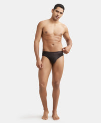 Tencel Micro Modal Cotton Elastane Solid Brief with Natural StayFresh Properties - Brown-4