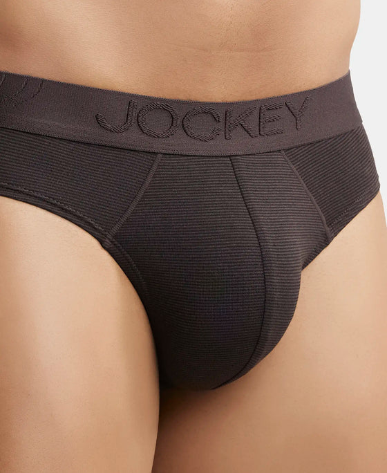 Tencel Micro Modal Cotton Elastane Solid Brief with Natural StayFresh Properties - Brown-6