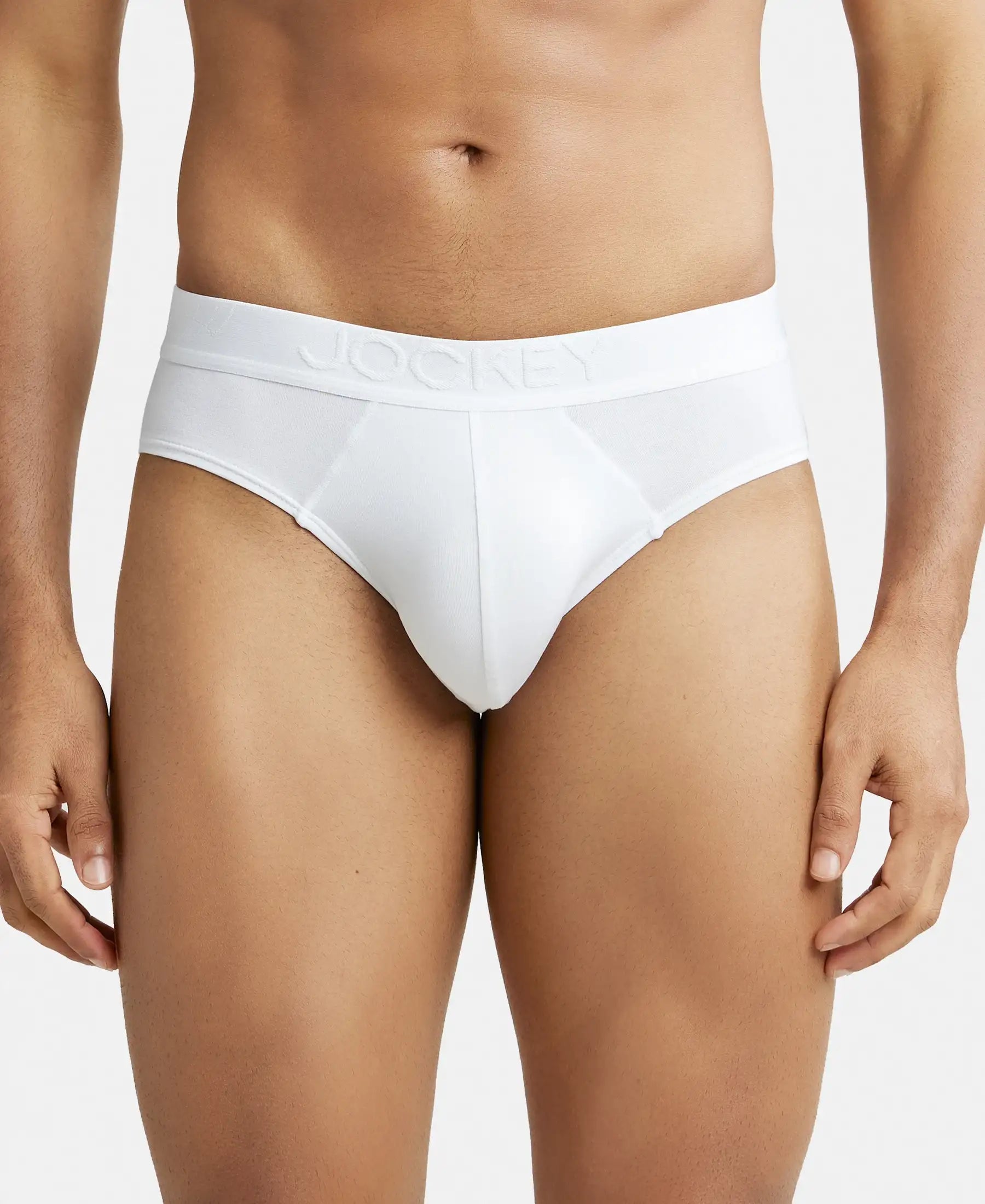 Tencel Micro Modal Cotton Elastane Brief - White