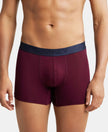 Tencel Micro Modal Cotton Elastane Solid Trunk with Natural StayFresh Properties - True Navy Stripes-1
