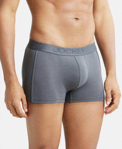 Tencel Micro Modal Cotton Elastane Solid Trunk with Natural StayFresh Properties - Gun Metal-2
