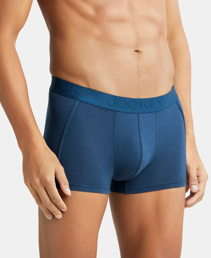 Microfiber Elastane Rib Solid Trunk with StayDry Treatment - Gunmetal-2