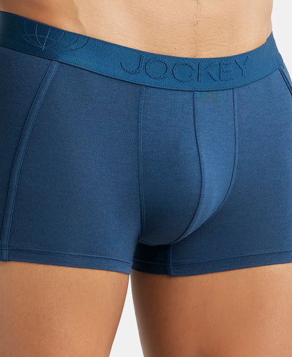 Microfiber Elastane Rib Solid Trunk with StayDry Treatment - Gunmetal-6