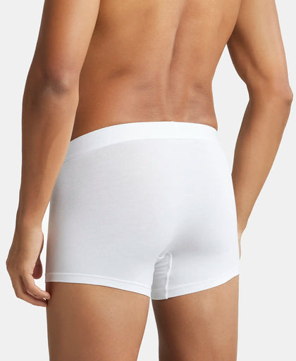 Tencel Micro Modal Cotton Elastane Solid Trunk with Natural StayFresh Properties - White-3