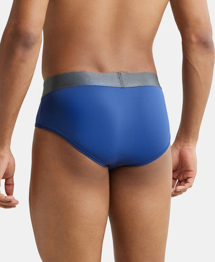 Tactel Microfiber Elastane Solid Brief with Moisture Move Properties - Royal Blue-3