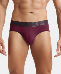 Tactel Microfiber Elastane Solid Brief with Moisture Move Properties - Wine Tasting-1