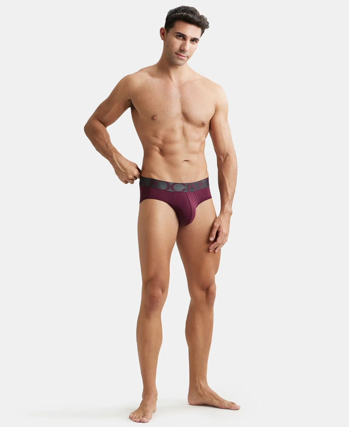 Tactel Microfiber Elastane Solid Brief with Moisture Move Properties - Wine Tasting-4