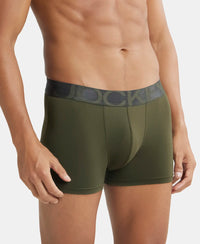 Tactel Microfiber Elastane Solid Trunk with Moisture Move Properties - Forest Night-2