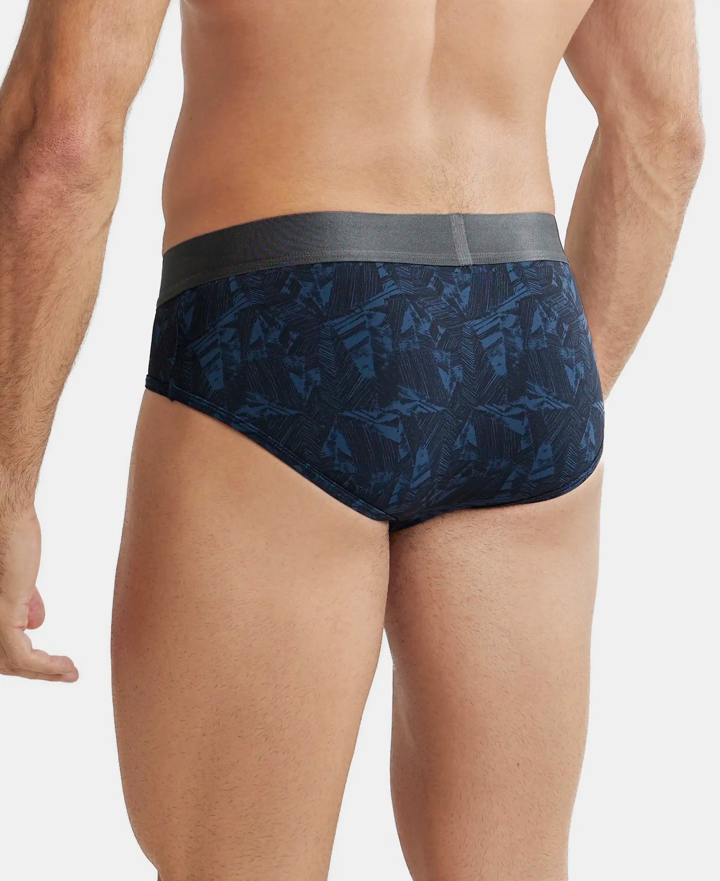 Tactel Microfiber Elastane Printed Brief with Moisture Move Properties - Petrol Base Printed-3
