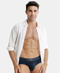 Tactel Microfiber Elastane Printed Brief with Moisture Move Properties - Petrol Base Printed-5