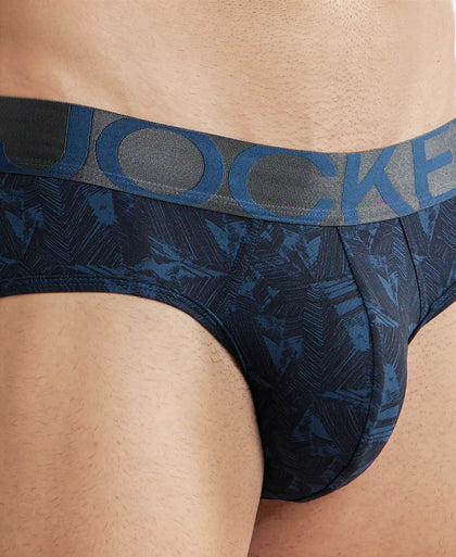 Tactel Microfiber Elastane Printed Brief with Moisture Move Properties - Petrol Base Printed-6