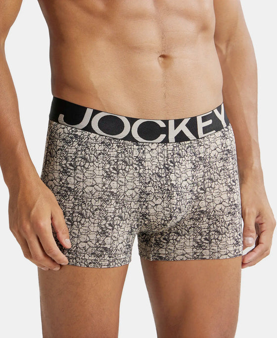 Tencel Micro Modal Elastane Printed Trunk with Natural StayFresh Properties - Black-2