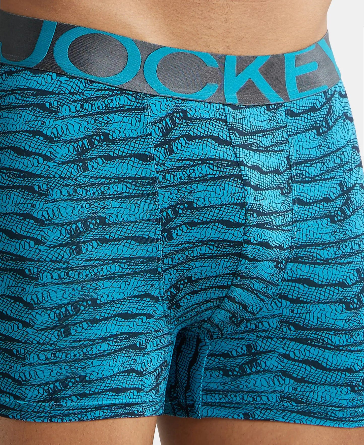 Tactel Microfiber Elastane Printed Trunk with Moisture Move Properties - Ocean Depth Prints-6