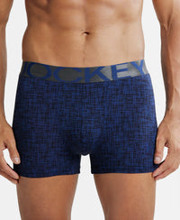 Tactel Microfiber Elastane Printed Trunk with Moisture Move Properties - Rich Royal Blue Printed-1