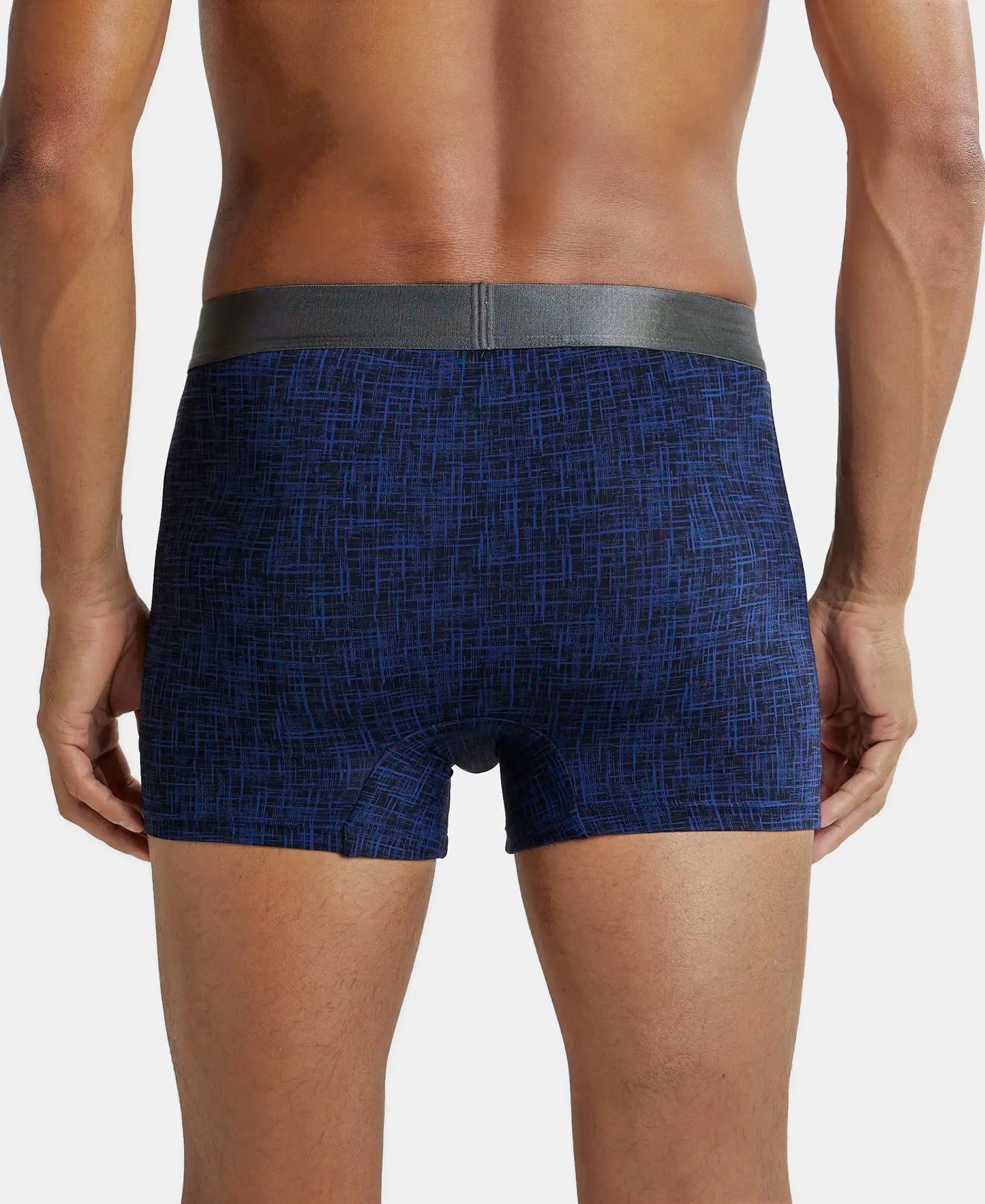 Tactel Microfiber Elastane Printed Trunk with Moisture Move Properties - Rich Royal Blue Printed-3