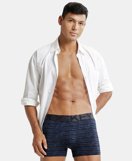 Tactel Microfiber Elastane Printed Trunk with Moisture Move Properties - True Navy Printed-5