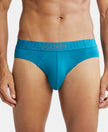 Supima Cotton Elastane Stretch Solid Brief with Ultrasoft Waistband - Ocean Depth-1