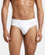 Supima Cotton Elastane Stretch Solid Brief with Ultrasoft Waistband - White-1