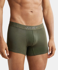 Supima Cotton Elastane Solid Trunk with Ultrasoft Waistband - Forest Night-2