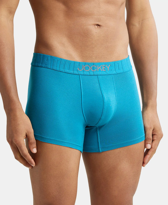 Supima Cotton Elastane Solid Trunk with Ultrasoft Waistband - Ocean Depth-2