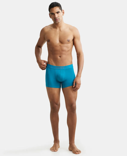 Supima Cotton Elastane Solid Trunk with Ultrasoft Waistband - Ocean Depth-4