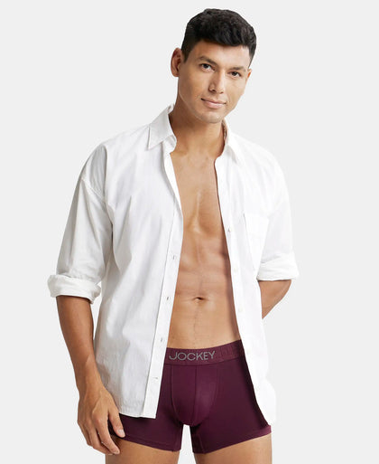 Supima Cotton Elastane Solid Trunk with Ultrasoft Waistband - Wine Tasting-5