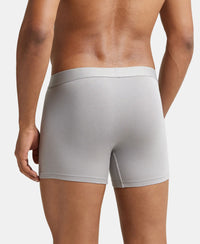 Tencel Micro Modal Cotton Elastane Stretch Solid Boxer Brief with Internal Breathable Mesh - Bright Light Grey-3