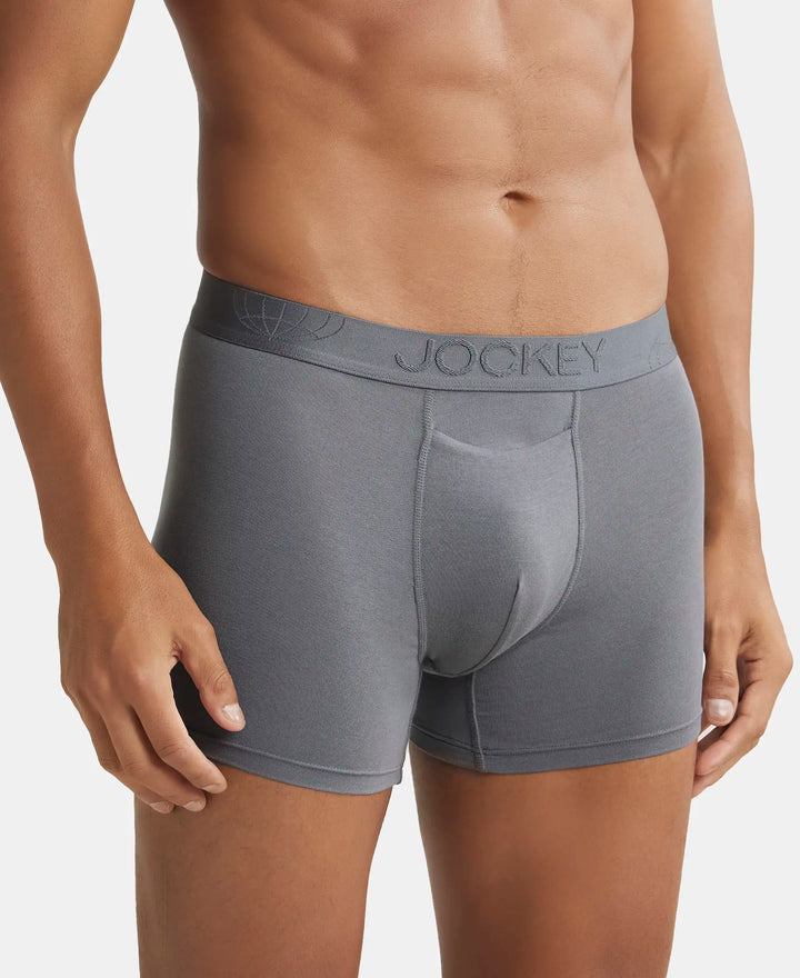 Tencel Micro Modal Cotton Elastane Solid Trunk with Natural StayFresh Properties - Ocean Depth Stripes-2