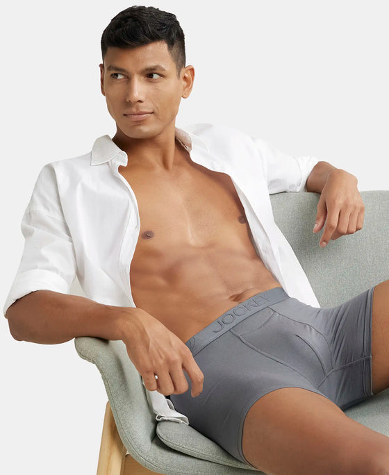 Tencel Micro Modal Cotton Elastane Solid Trunk with Natural StayFresh Properties - Ocean Depth Stripes-5