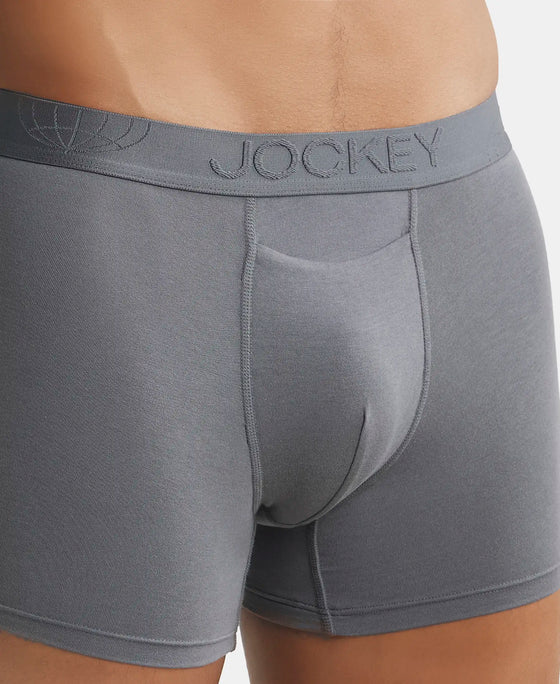 Tencel Micro Modal Cotton Elastane Solid Trunk with Natural StayFresh Properties - Ocean Depth Stripes-6