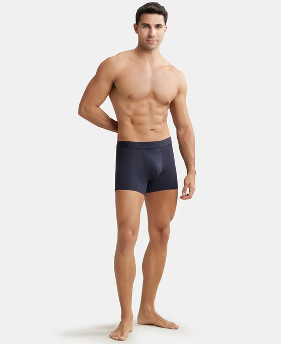 Tencel Micro Modal Cotton Elastane Stretch Solid Boxer Brief with Internal Breathable Mesh - True Navy-4