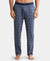 Tencel Micro Modal Cotton Elastane Stretch Regular Fit Pyjama with Side Pockets - Mid Blue Des1-1
