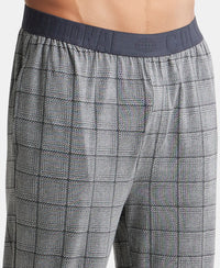 Tencel Micro Modal Cotton Elastane Stretch Regular Fit Pyjama with Side Pockets - Mid Grey Des1-7