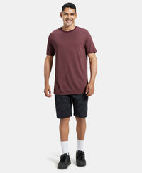 Super Combed Cotton Rich Straight Fit Shorts with Side Pockets - Graphite Printed-4
