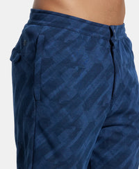 Super Combed Cotton Rich Straight Fit Shorts with Side Pockets - Insignia Blue Printed-6