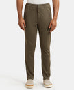 Super Combed Cotton Rich Elastane Stretch Slim Fit All Day Pants with Pockets - Deep Olive-1