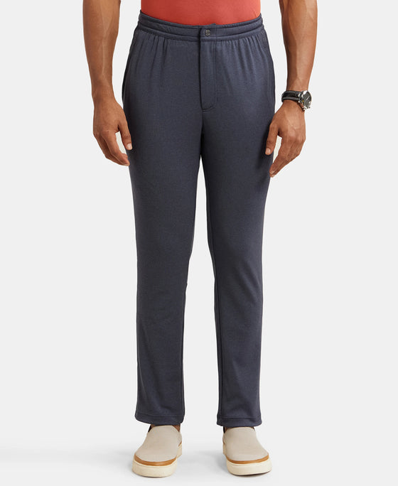 Microfiber Slim Fit All Day Pants with Convenient Side and Back Pockets - Mid Blue Sand-1
