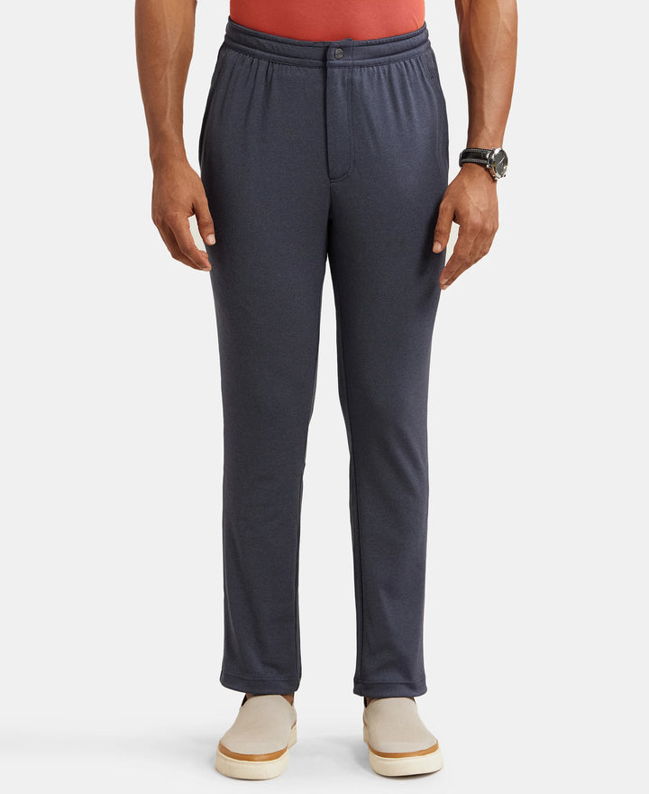 Microfiber Slim Fit All Day Pants with Convenient Side and Back Pockets - Mid Blue Sand-1