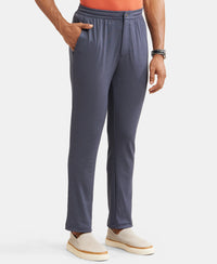 Microfiber Slim Fit All Day Pants with Convenient Side and Back Pockets - Mid Blue Sand-2