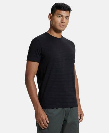 Super Combed Supima Cotton Round Neck Half Sleeve T-Shirt - Black-2