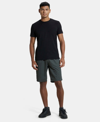 Super Combed Supima Cotton Round Neck Half Sleeve T-Shirt - Black-4