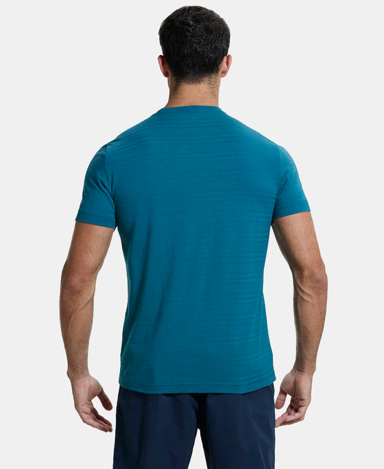 Super Combed Supima Cotton Round Neck Half Sleeve T-Shirt - Blue Coral-3