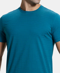 Super Combed Supima Cotton Round Neck Half Sleeve T-Shirt - Blue Coral-6