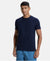 Super Combed Supima Cotton Round Neck Half Sleeve T-Shirt - True Navy-1