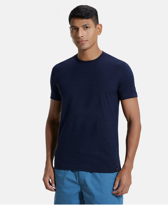 Super Combed Supima Cotton Round Neck Half Sleeve T-Shirt - True Navy-1