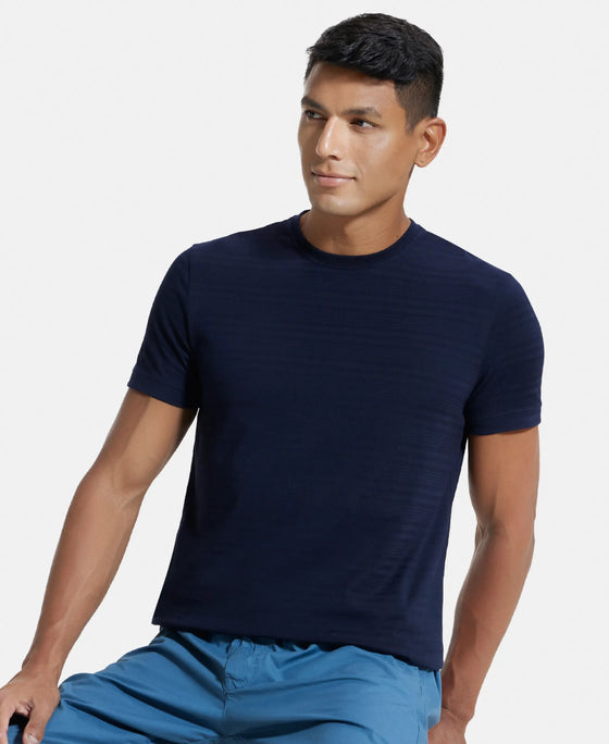 Super Combed Supima Cotton Round Neck Half Sleeve T-Shirt - True Navy-5